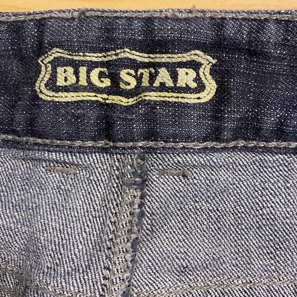 Y2K Big Star Low Rise Pencil Denim Jean Skirt Gray Size 31 - Picture 3 of 5